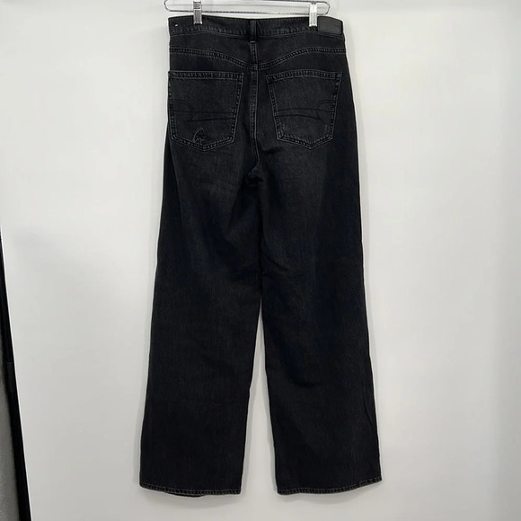 3/$20 American Eagle Jeans Womens 6 Long Skater‎ Gray Ripped Distressed Denim - Picture 7 of 16
